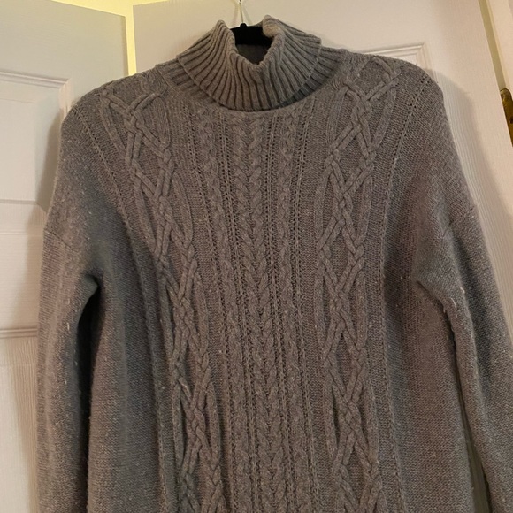 J. Crew Grey Long Sleeve Turtleneck Sweater Dress | Small - Picture 4 of 8